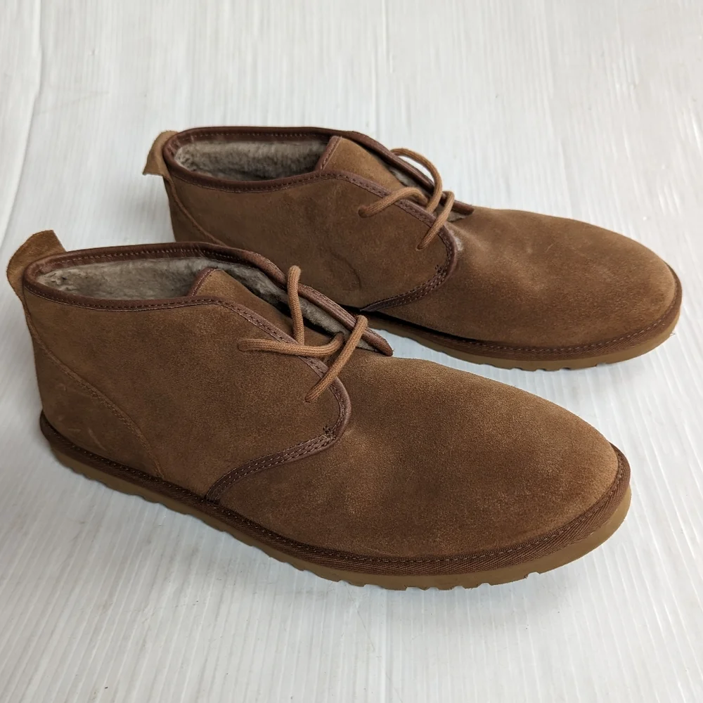 UGG Maksim Men's Cozy Fur lined Lace-up Chukka Ankle Boots Size 13b Hu